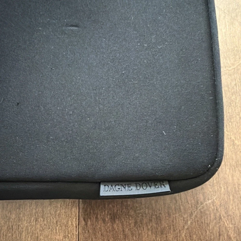 Dagne Dover Padded Laptop Sleeve Black Zipper Minimalist Used No Strap